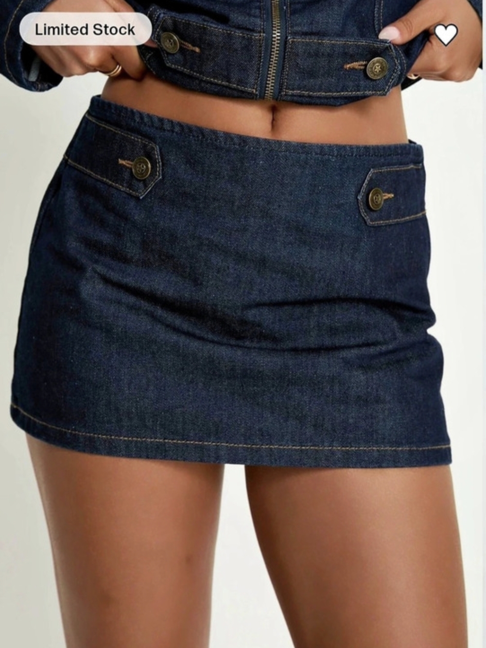 Princess Polly Cristen Cadet Denim Mini Skirt NWT (Mini Skirt Only)